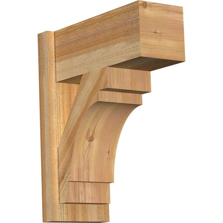 Ekena Millwork Merced Block Rough Sawn Outlooker, Western Red Cedar, 8"W x 18"D x 22"H OUT08X18X22MRC05RWR